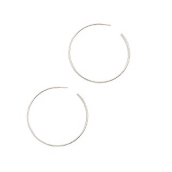 Madewell silver oversized hoop earrings - Picture 2 of 3